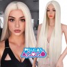 Peluca Semi LaceFront Rubia Platinada