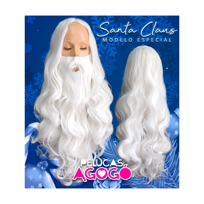 Peluca y barba de Santa Claus Modelo 2