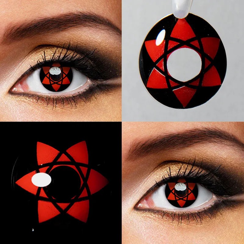 Pupilentes Halloween Sharingan Mangekiu Sasuke Naruto RY-35